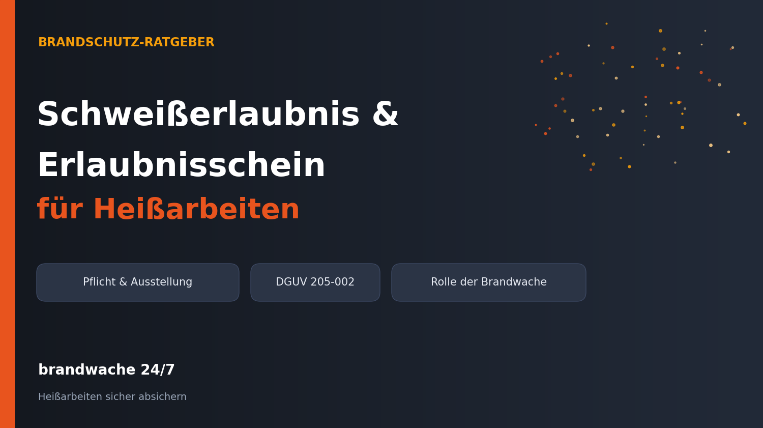 Schweißerlaubnis und Erlaubnisschein für Heißarbeiten, Brandwache nach DGUV 205-002